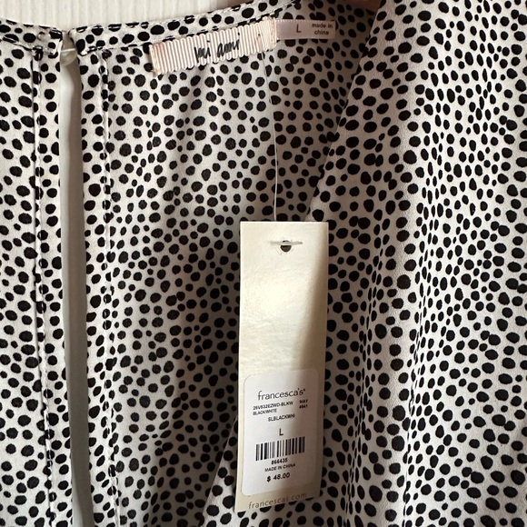 Francesca’s Women’s Dotted Leopard Short Sleeve Mini Wrap Dress US Large NWT!! - Picture 3 of 5